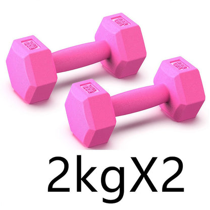 Unisex Dumbells Arm Muscle Training Household Rubberized Fitness Equipment