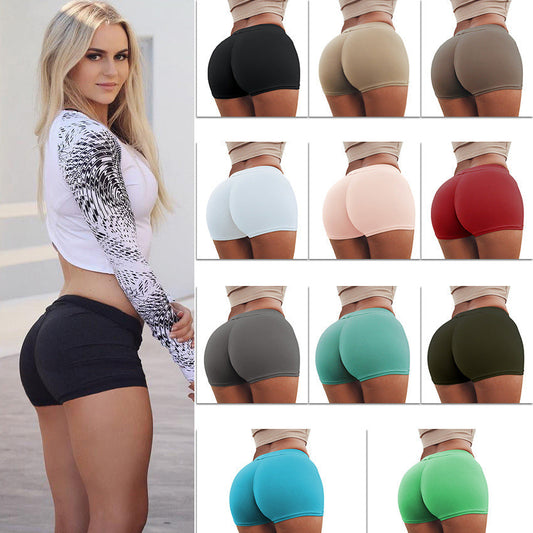 High Waist Stretch Fitness Yoga Gym Shorts Seamless Short Scrunch Butt