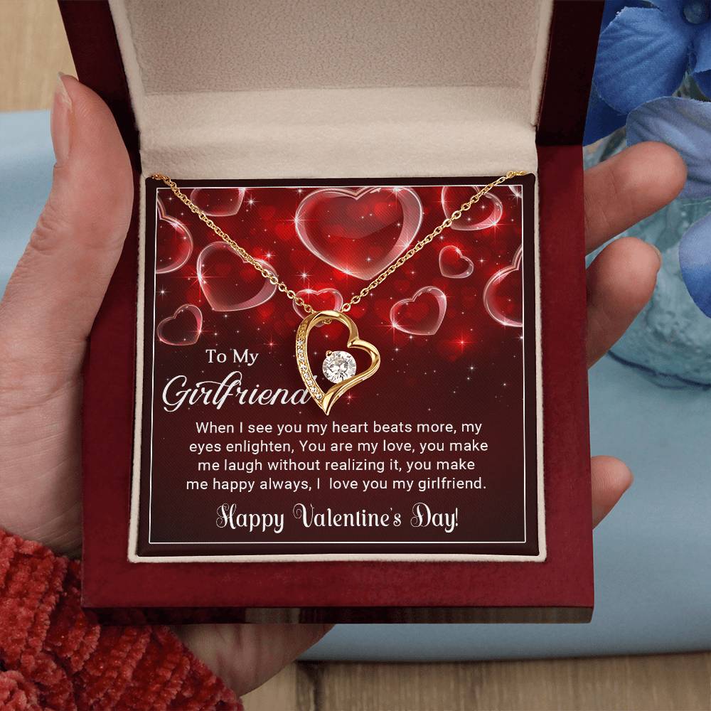 To My Girlfriend - Valentine's Day Gift - Forever Love Necklace