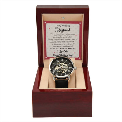 To My Boyfriend - Valentine's Day Gift - Men's Openwork Watch