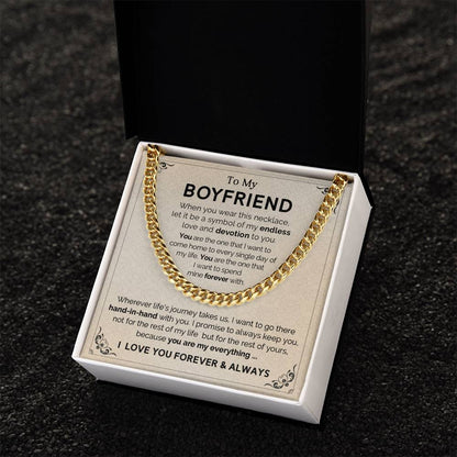 To My Boyfriend - Valentine's Day Gift - Cuban Link Chain