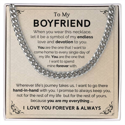 To My Boyfriend - Valentine's Day Gift - Cuban Link Chain