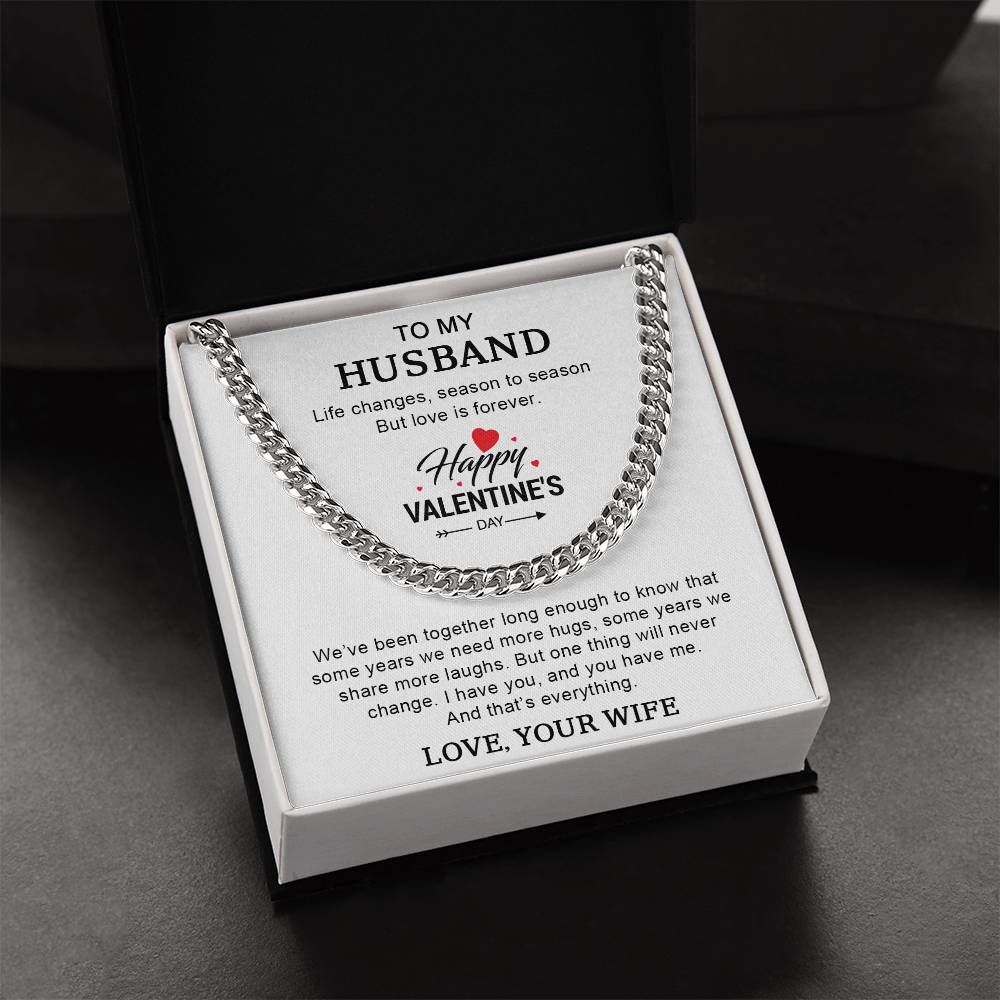 To My Husband - Valentine's Day Gift - Cuban Link Chain