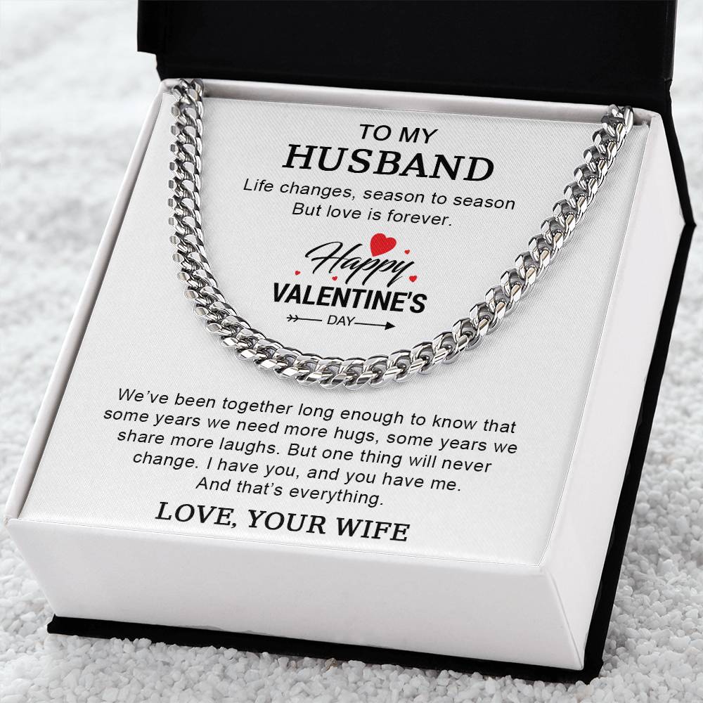 To My Husband - Valentine's Day Gift - Cuban Link Chain