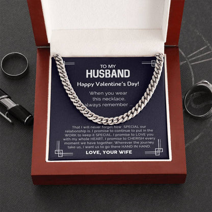 To My Husband - Valentine's Day Gift - Cuban Link Chain