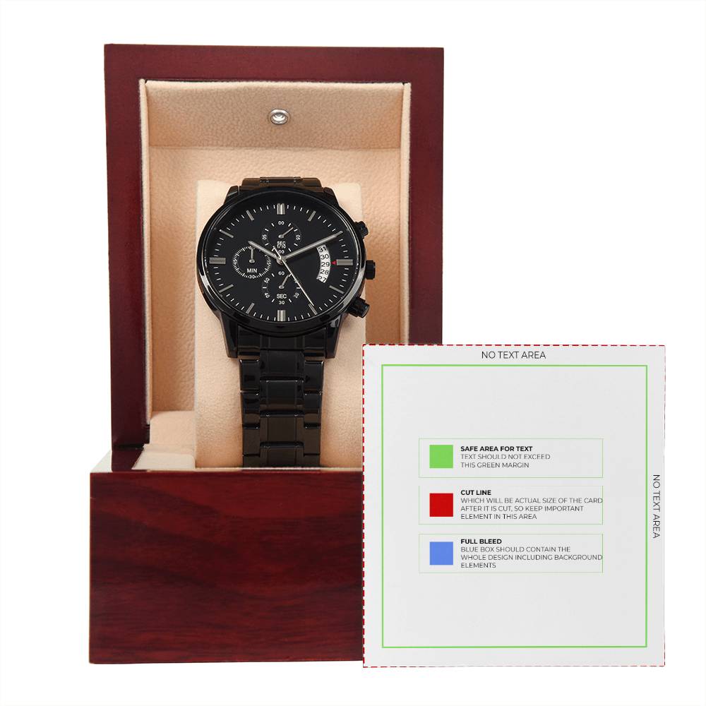 Black Chronograph Watch