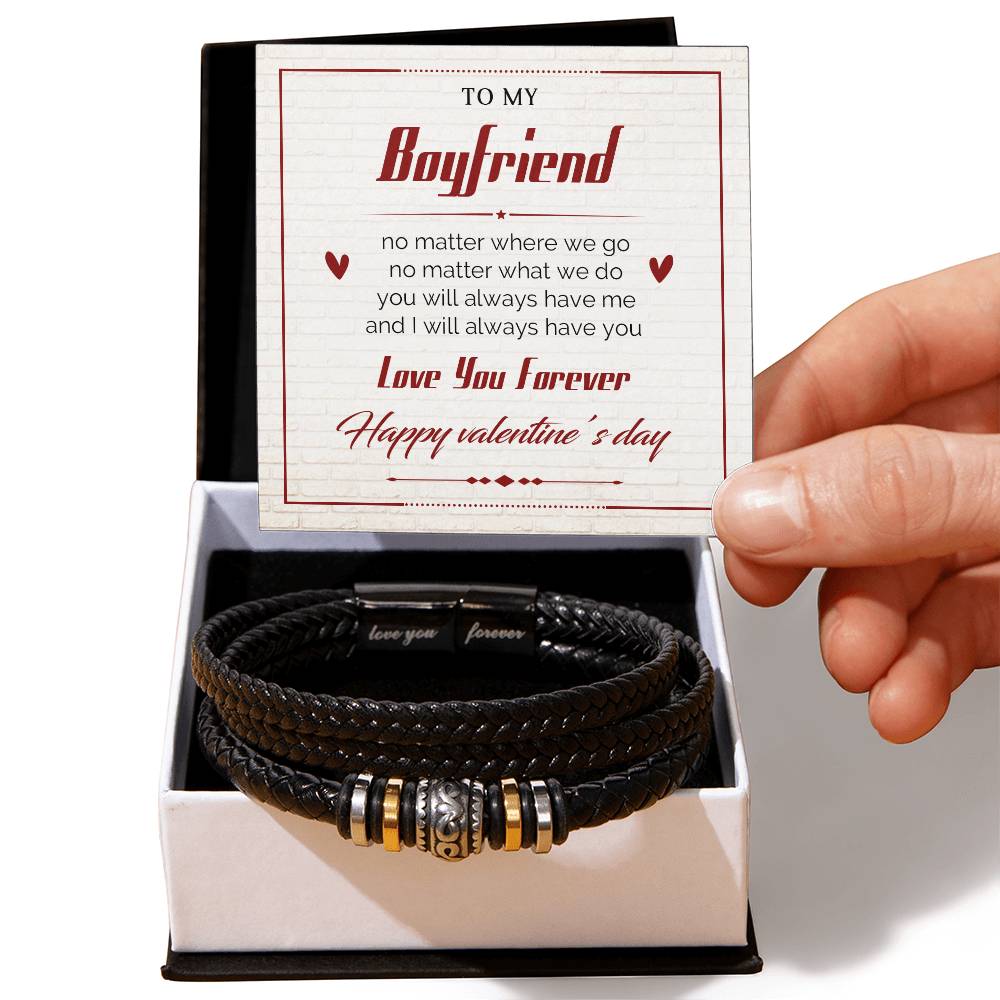 To My Boyfriend - Valentine's Day Gift - Love You Forever Bracelet