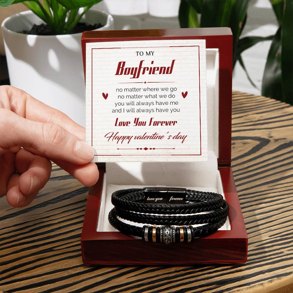 To My Boyfriend - Valentine's Day Gift - Love You Forever Bracelet