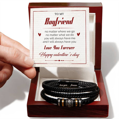 To My Boyfriend - Valentine's Day Gift - Love You Forever Bracelet