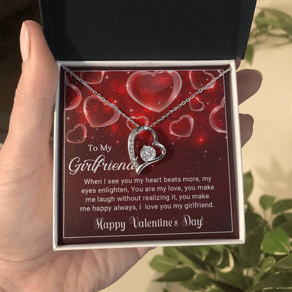 To My Girlfriend - Valentine's Day Gift - Forever Love Necklace