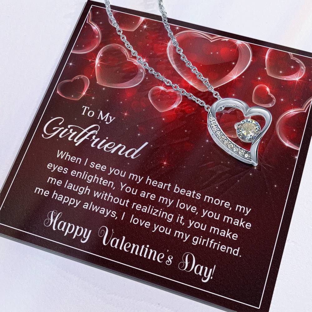 To My Girlfriend - Valentine's Day Gift - Forever Love Necklace